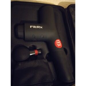 fitrx pro muscle massage gun ajustable settings and heads with case